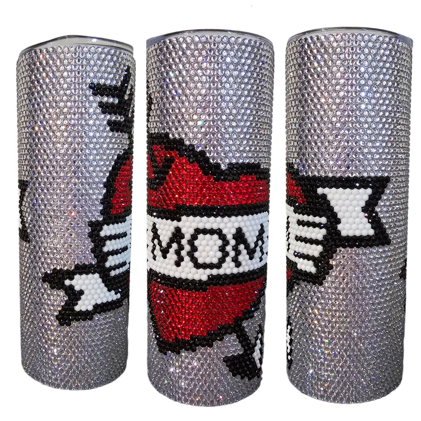 20oz Old School Mom Heart Tattoo Rhinestone Tumbler