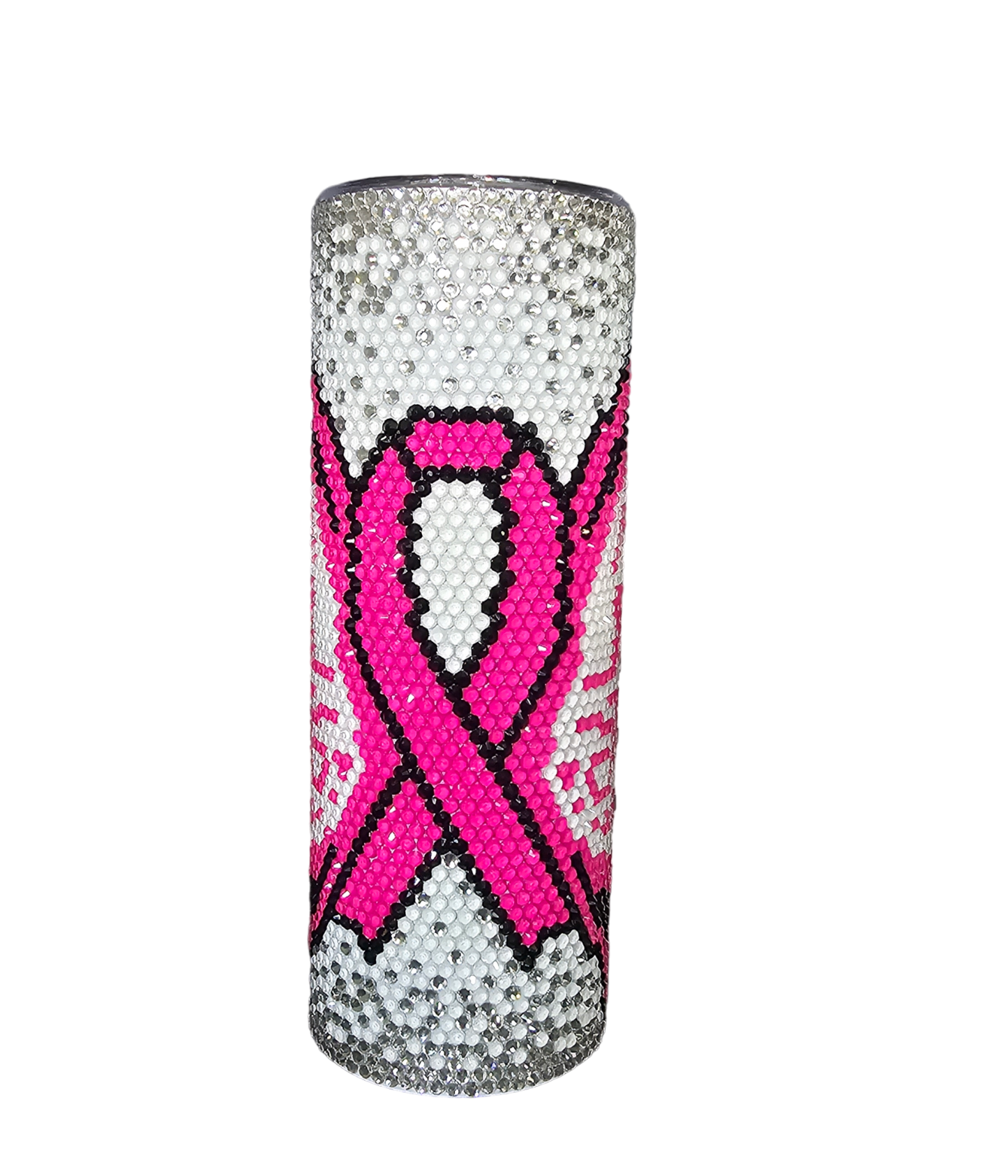 20oz Butterfly Breast Cancer Awareness Rhinestone Tumbler