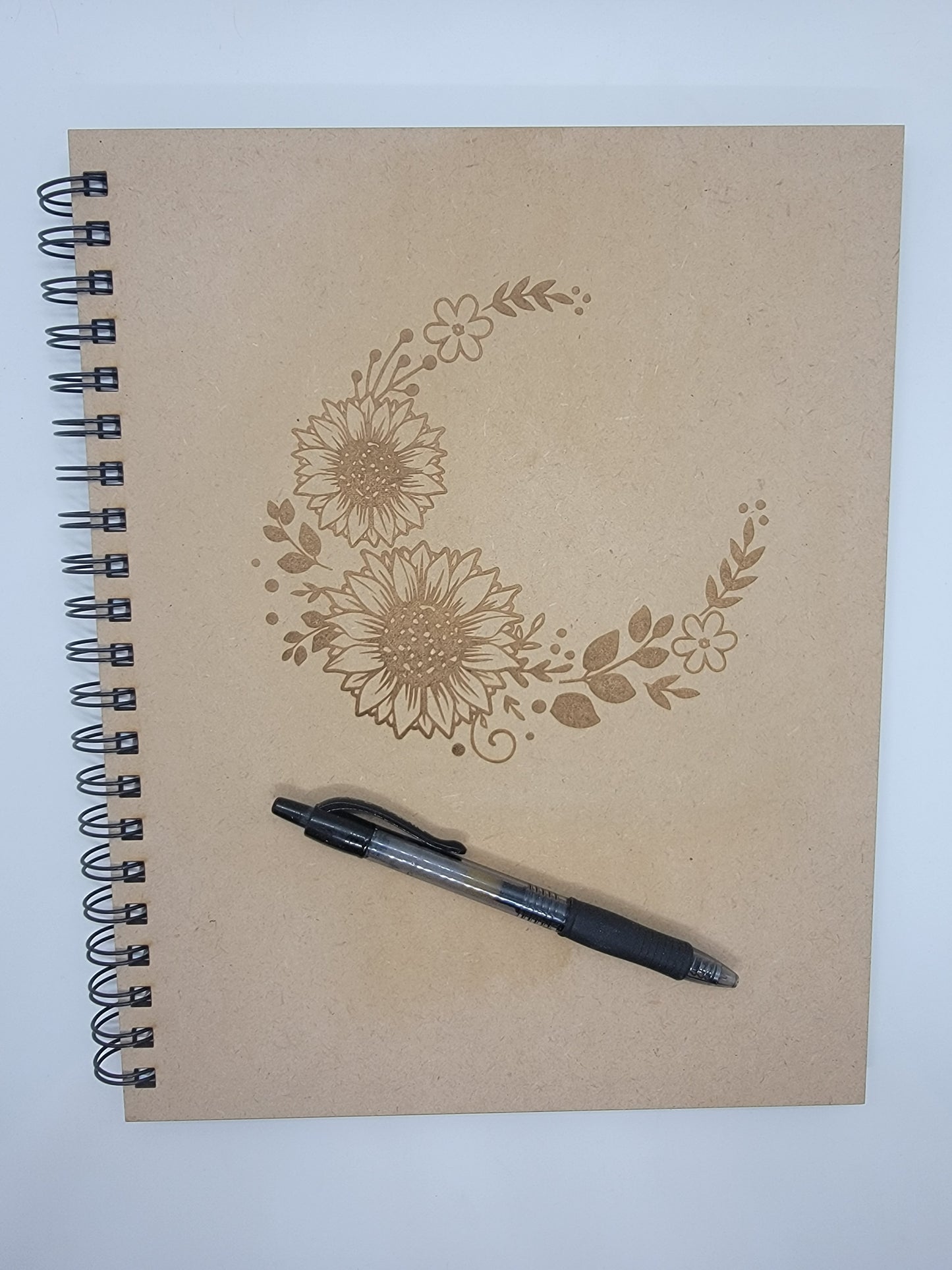 Sunflower Floral Moon Notebook