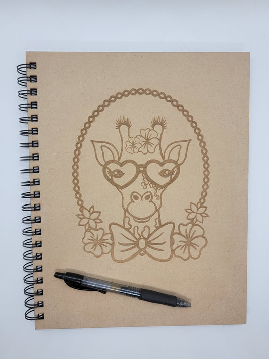 Silly Giraffe with Glasses Notebook