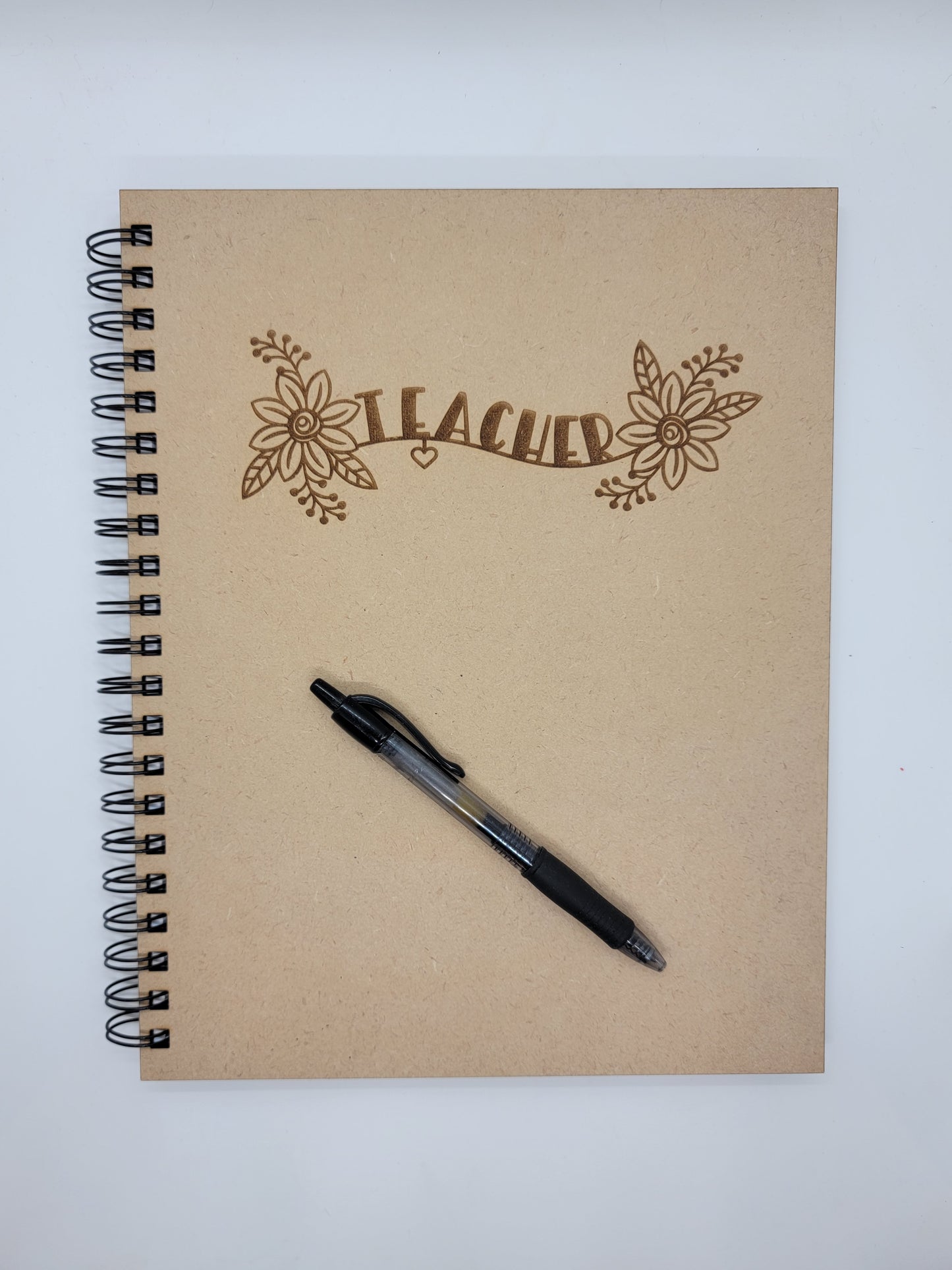 Floral Teacher Banner Notebook