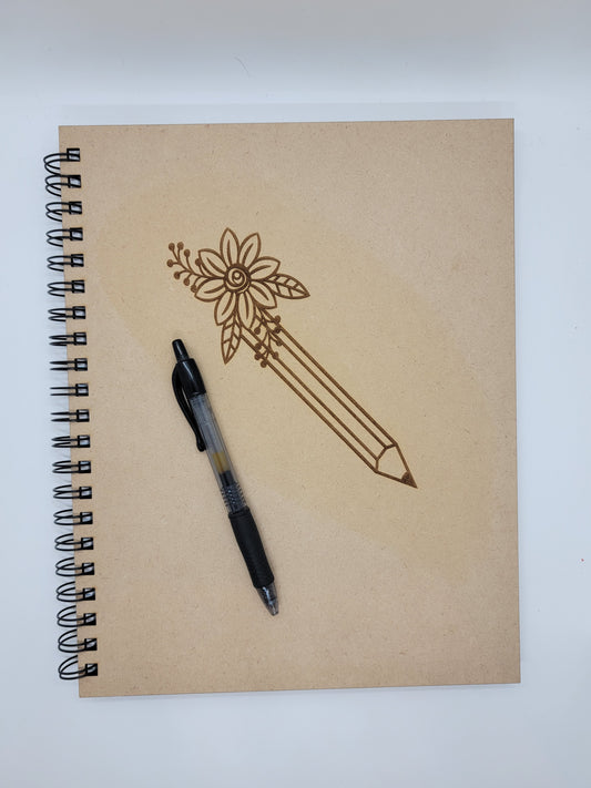 Pencil with Flowers Notebook