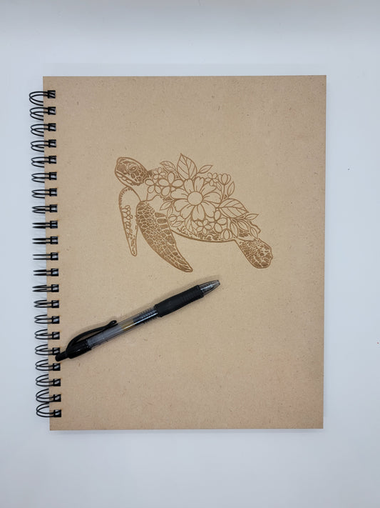 Floral Sea Turtle Notebook