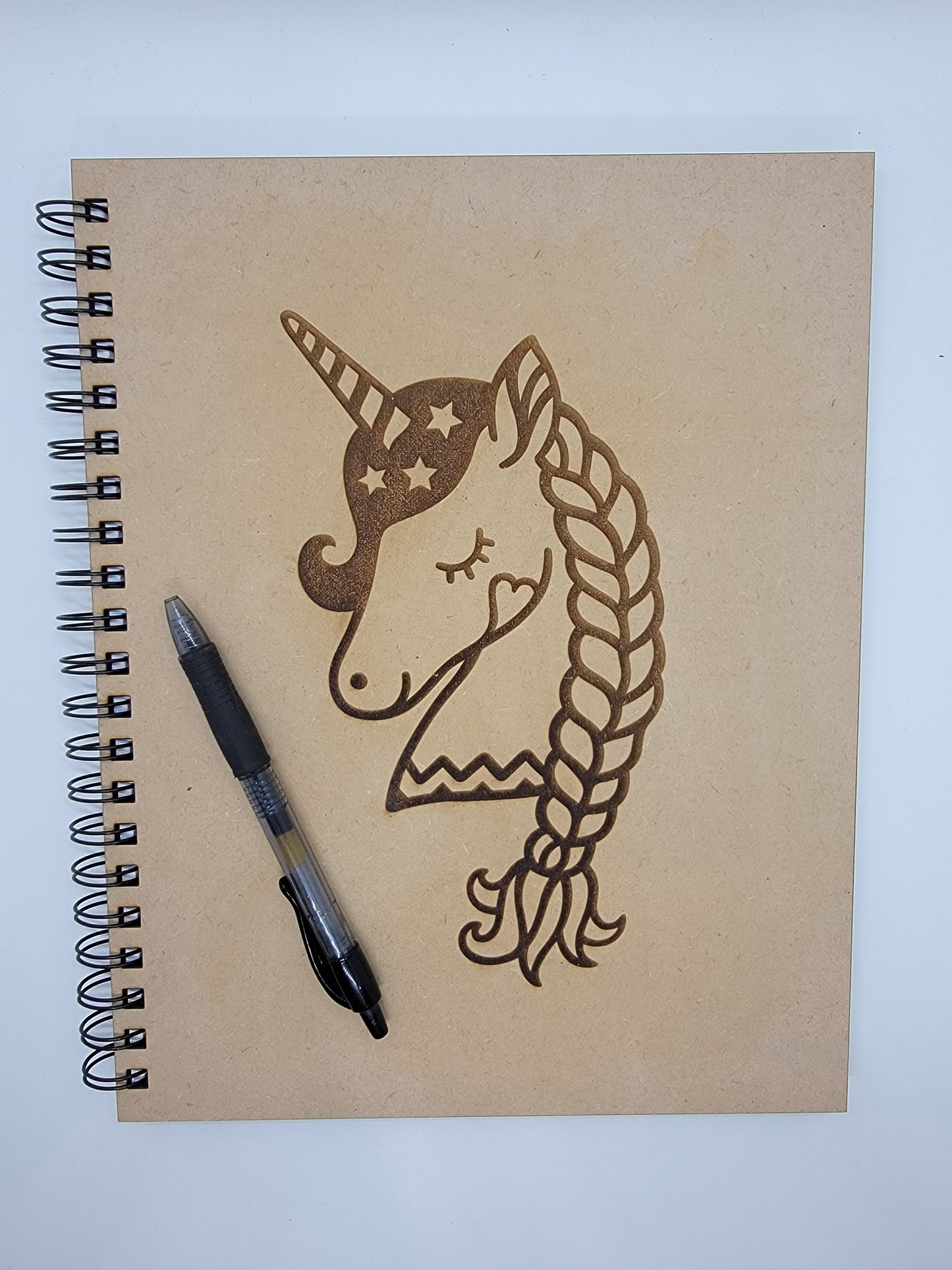 Unicorn with Braid Notebook