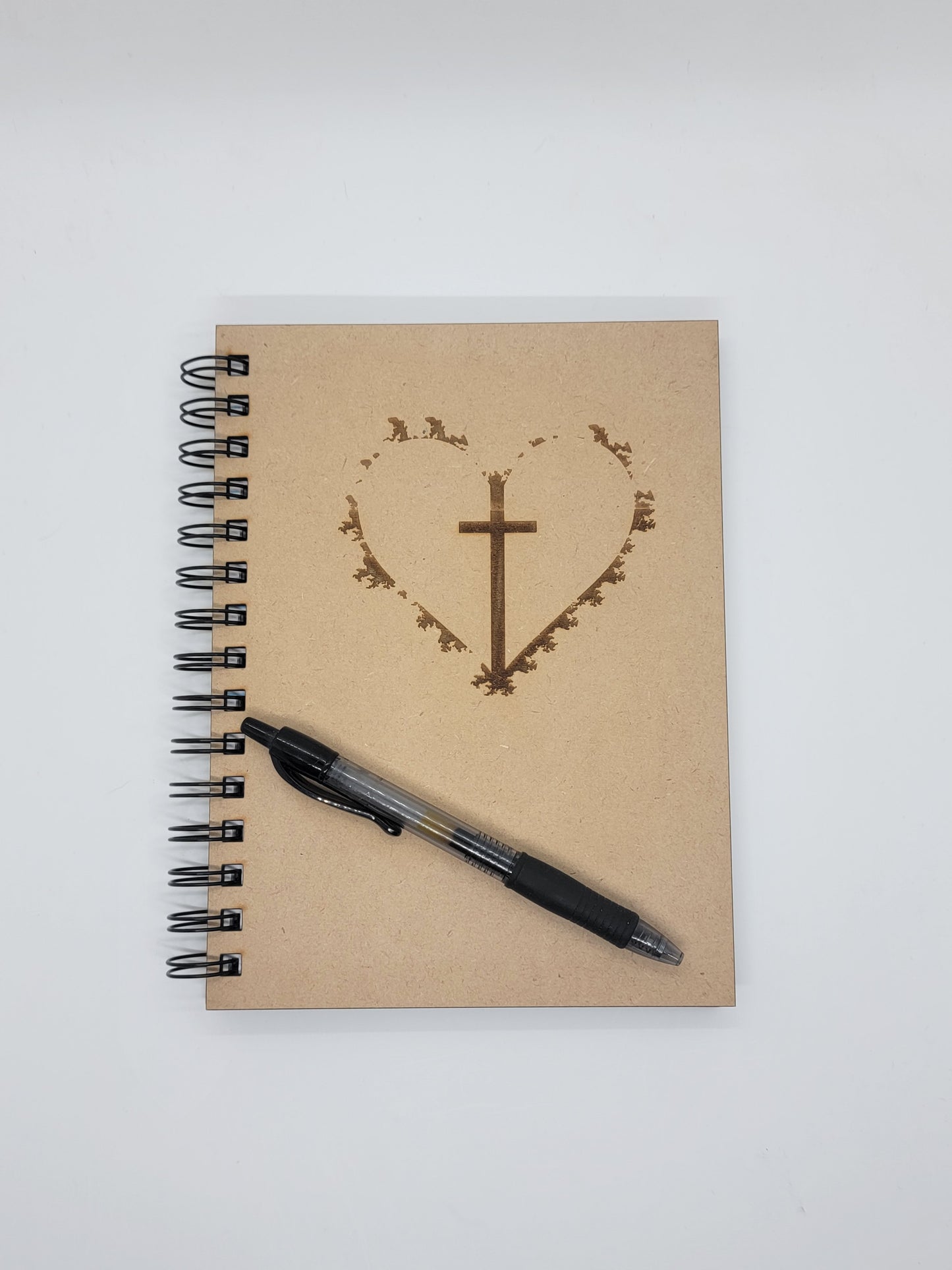 Flaming Heart with Cross Notebook