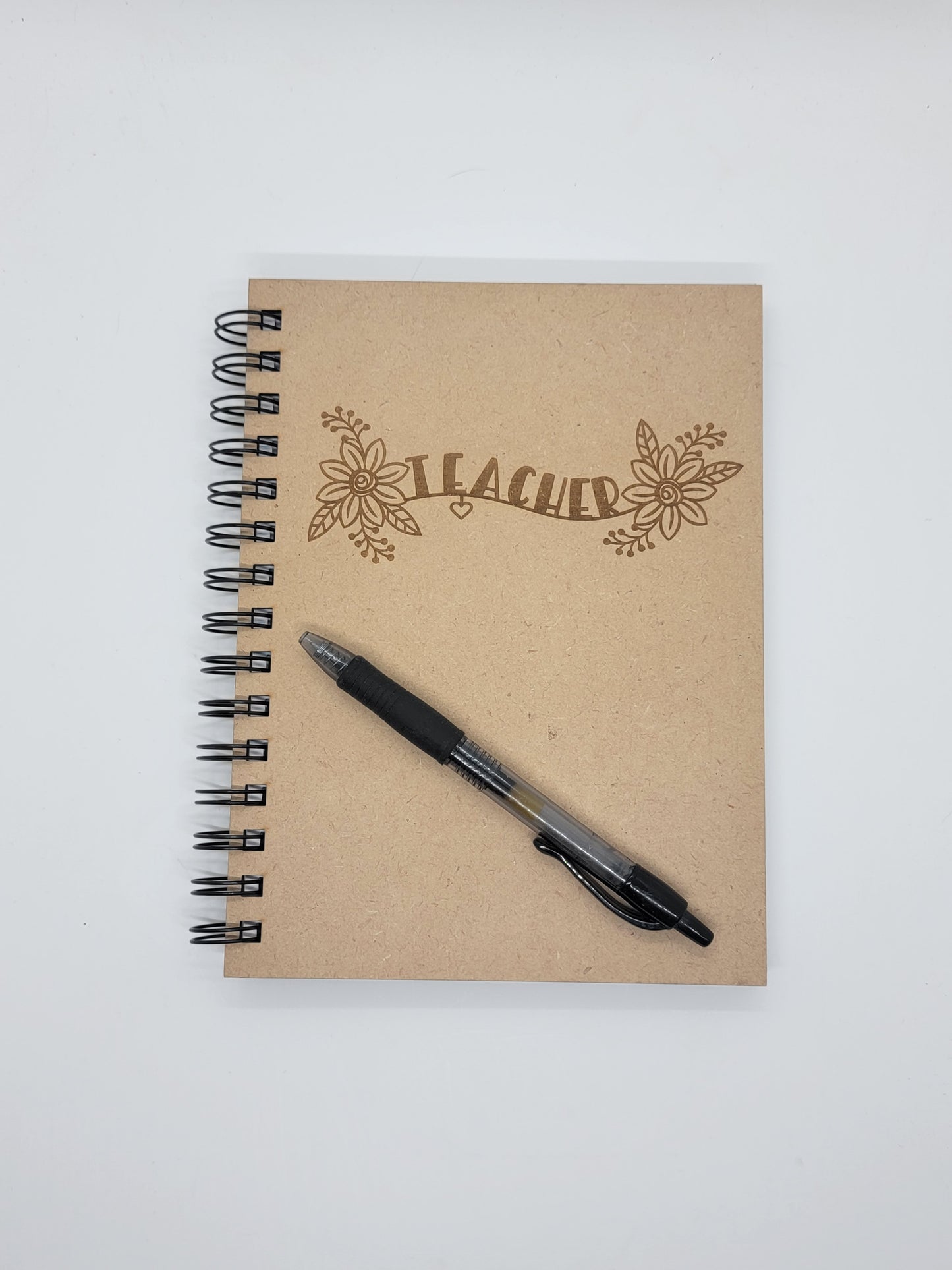 Floral Teacher Banner Notebook