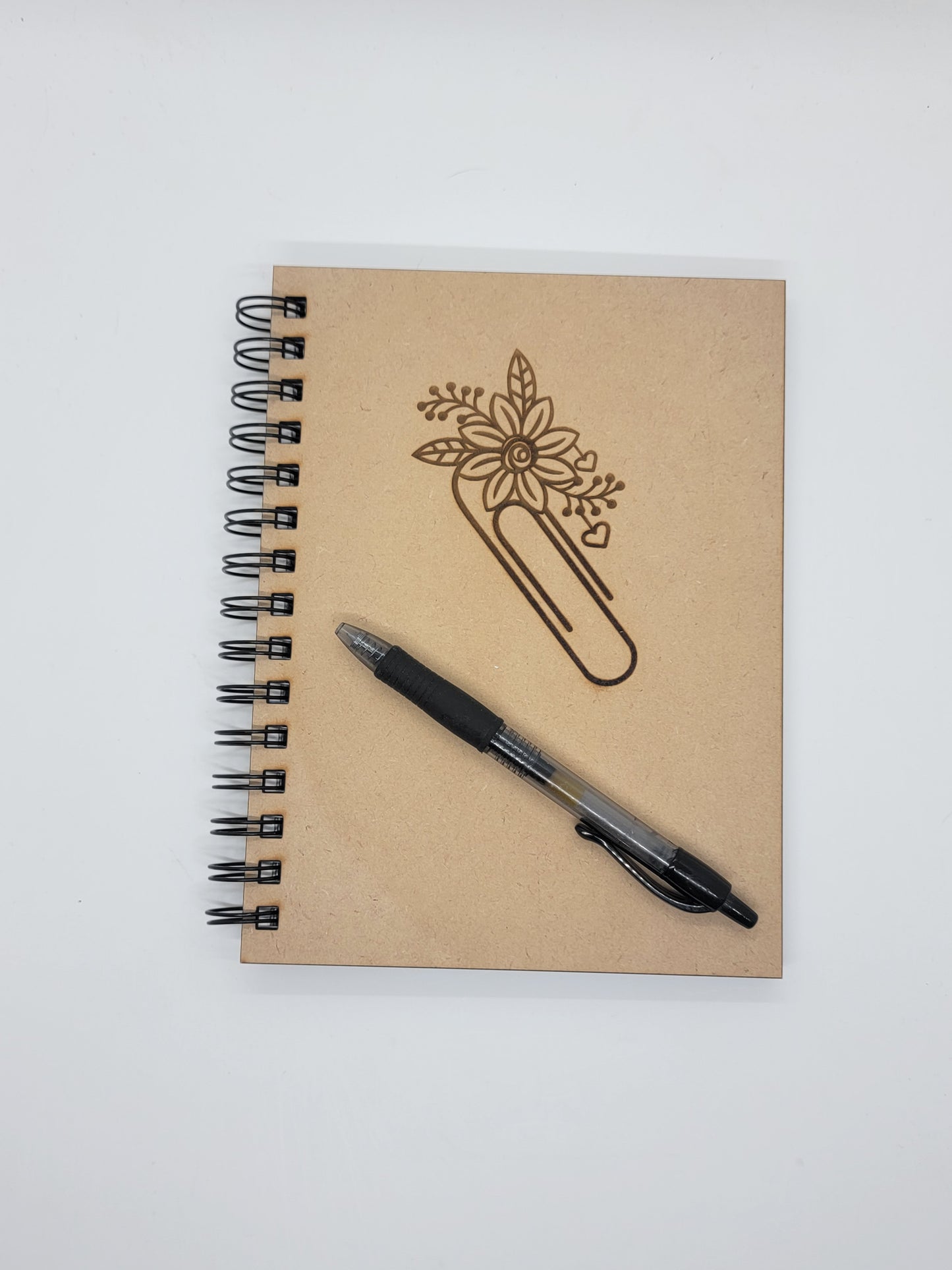 Paperclip with Flowers Notebook