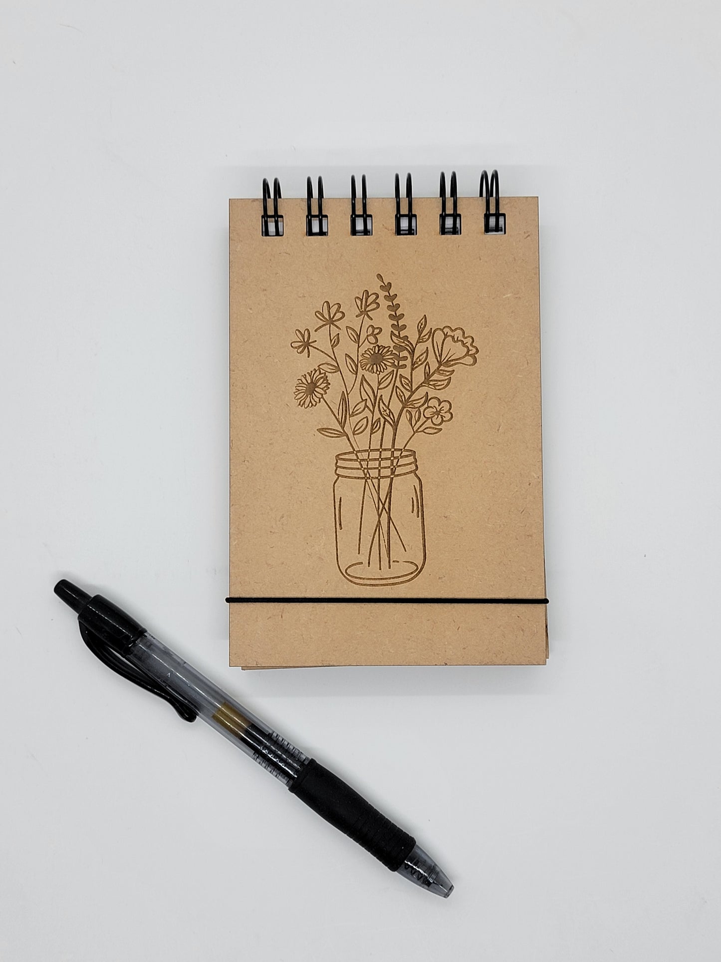 Mason Jar with Flowers Notebook