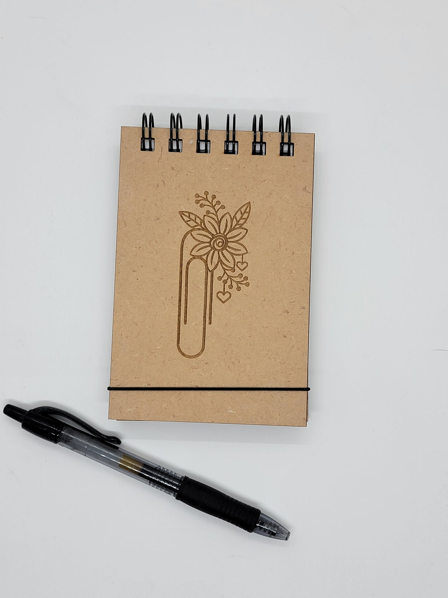 Paperclip with Flowers Notebook