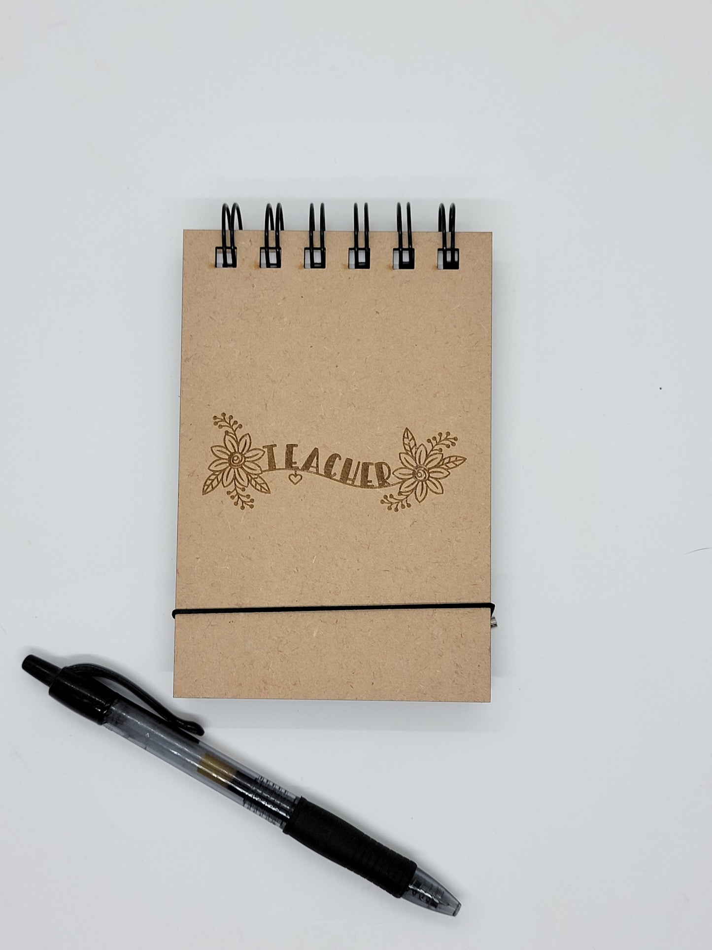 Floral Teacher Banner Notebook