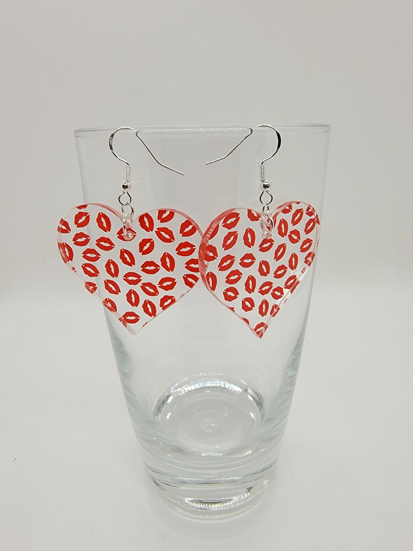 Red Lips Acrylic Earrings