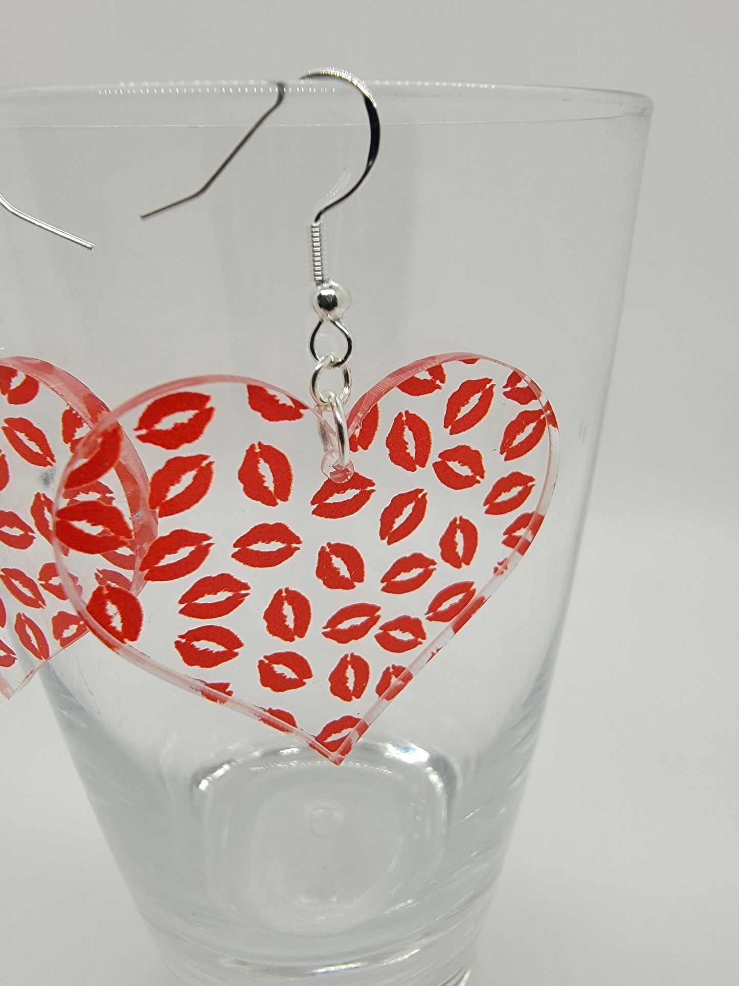 Red Lips Acrylic Earrings